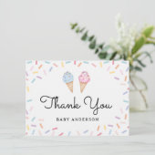 Rainbow Sprinkles Ice Cream Baby Dank u (Staand voorkant)