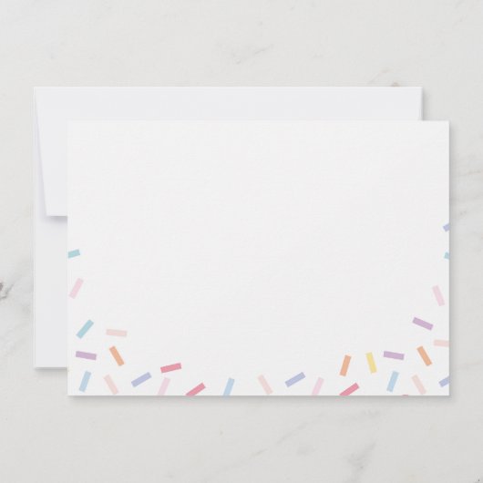 Rainbow Sprinkles Ice Cream Baby Dank u (Achterkant)