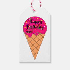Rainbow Sprinkles Ice Cream Kones Birthday Cadeaulabel
