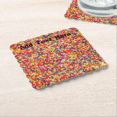 Rainbow Sprinkles Kartonnen Onderzetters (Gebogen)