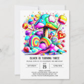 Rainbow Sprinkles Kinderen Verjaardag Kaart (Voorkant)