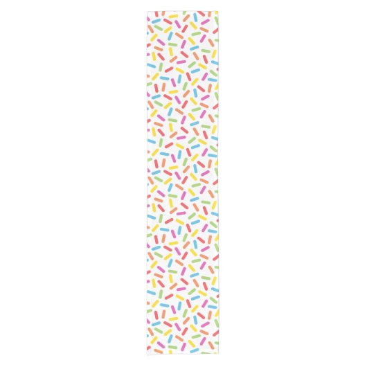 Rainbow Sprinkles Korte Tafelloper (Voorkant)