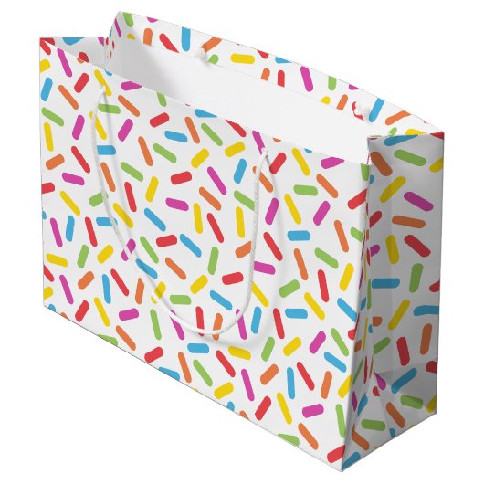 Rainbow Sprinkles Large Cadeautasje (Achterkant Gekanteld)