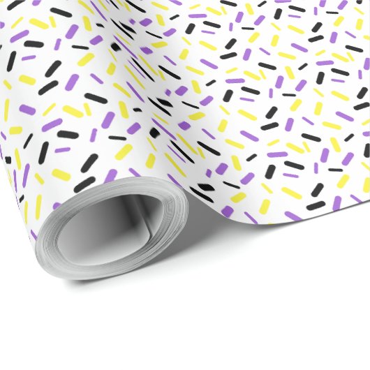 Rainbow Sprinkles Nonbinary Pride Flag Cadeaupapier (Rol Hoek)