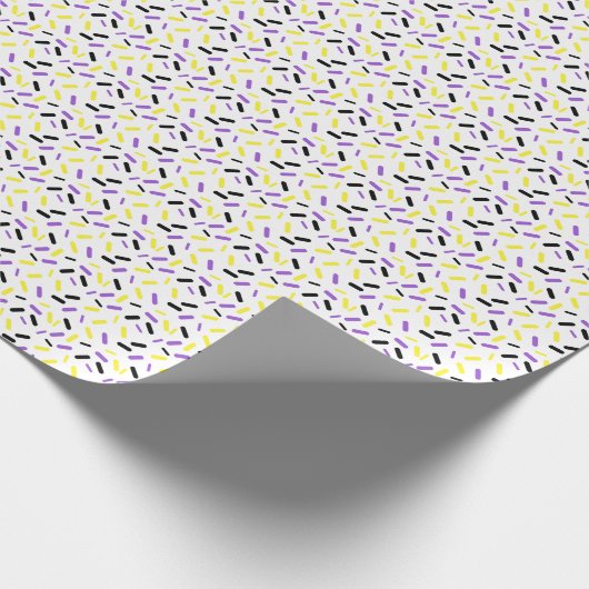 Rainbow Sprinkles Nonbinary Pride Flag Cadeaupapier (Hoek)