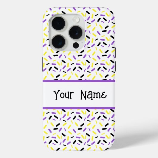 Rainbow Sprinkles Nonbinary Pride Flag Case-Mate iPhone Case (Achterkant)