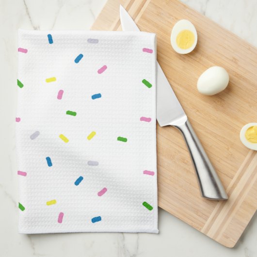 Rainbow Sprinkles Patroon Keuken Handdoek (Quarter Fold)