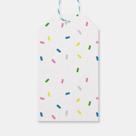 Rainbow Sprinkles Pattern Cadeaulabel (Achterkant)