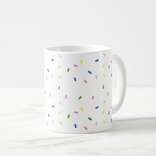Rainbow Sprinkles Pattern Coffee Mok (Voorkant rechts)
