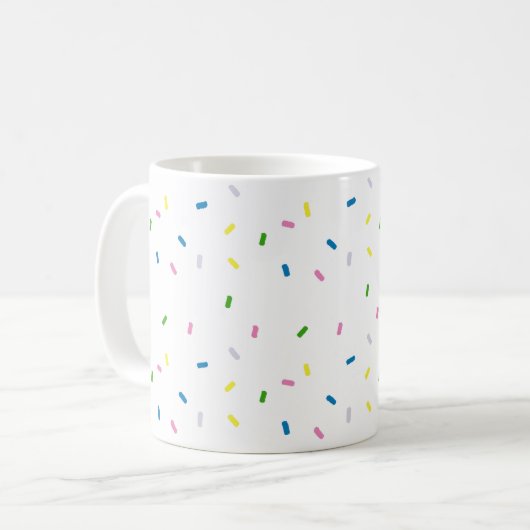 Rainbow Sprinkles Pattern Coffee Mok (Voorkant links)