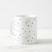 Rainbow Sprinkles Pattern Coffee Mok (Voorkant links)