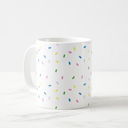 Rainbow Sprinkles Pattern Coffee Mok (Voorkant links)