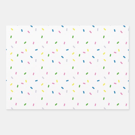 Rainbow Sprinkles Pattern Inpakpapier Vel (Voorkant 2)
