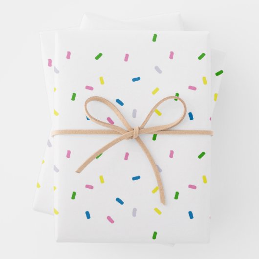 Rainbow Sprinkles Pattern Inpakpapier Vel (In situ)