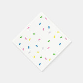 Rainbow Sprinkles Pattern Napkin Servet (Hoek)