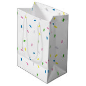 Rainbow Sprinkles Pattern Party Medium Cadeauzakje (Voorkant Gekanteld)