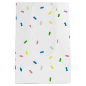 Rainbow Sprinkles Pattern Party Medium Cadeauzakje (Achterkant)