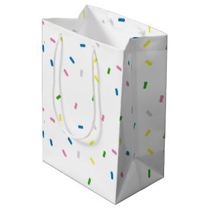 Rainbow Sprinkles Pattern Party Medium Cadeauzakje