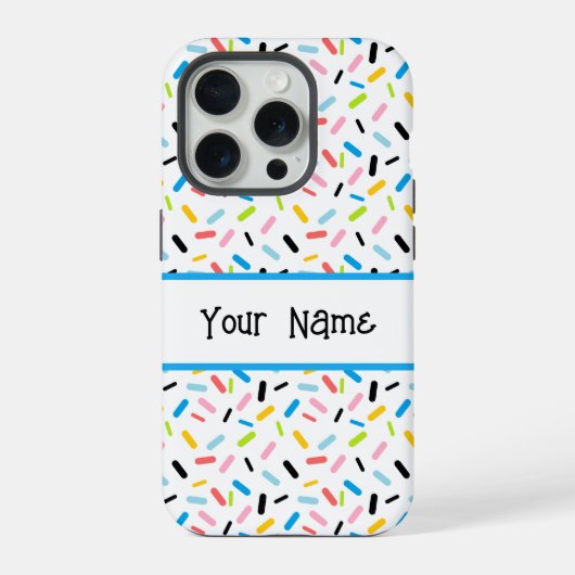 Rainbow Sprinkles Queer Pride Flag iPhone Hoesje (Achterkant)