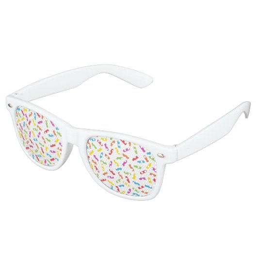 Rainbow Sprinkles Retro Zonnebril (Gekanteld)
