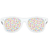 Rainbow Sprinkles Retro Zonnebril (Voorkant)