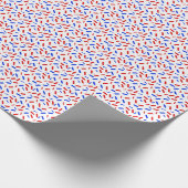 Rainbow Sprinkles Rood Wit Blauw Amerikaanse Vlag Cadeaupapier (Hoek)