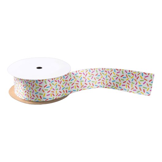 Rainbow Sprinkles Satijnen Lint (Spoel)