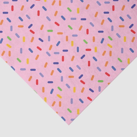 Rainbow Sprins Kleurrijke Confetti Licht Roze Tissuepapier (Detail)