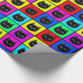 Rainbow Square Cat Pattern Cadeaupapier (Hoek)