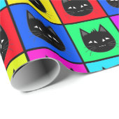 Rainbow Square Cat Pattern Cadeaupapier (Rol Hoek)
