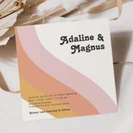 Rainbow Square Wedding van Modern Retro 70 Kaart