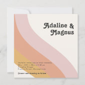 Rainbow Square Wedding van Modern Retro 70 Kaart (Voorkant)