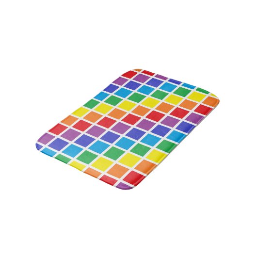 Rainbow Squares Bath Mat (Gekanteld)