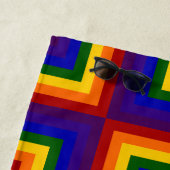Rainbow Squares Beach Towel Strandlaken (In situ)