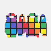 Rainbow Squares Black Bedankdoosjes (Uitgevouwen)