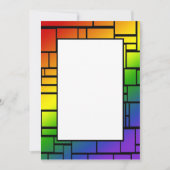 Rainbow Squares Border Uitnodiging (Voorkant)