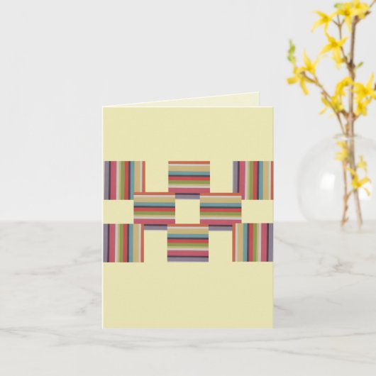 Rainbow Squares-Kaart Kaart (Gele Bloem)
