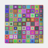 Rainbow squares magnet (Voorkant)