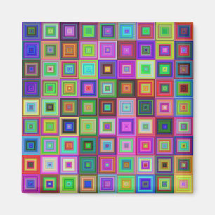 Rainbow squares magnet