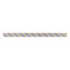 Rainbow Squares Ribbon Satijnen Lint