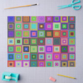 Rainbow Squares tissue papier (Craft)