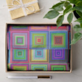 Rainbow Squares tissue papier (Geschenk)