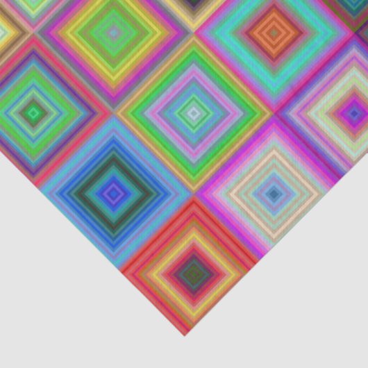 Rainbow Squares tissue papier (Detail)