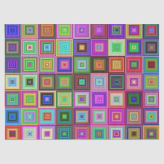 Rainbow Squares tissue papier (Voorkant)