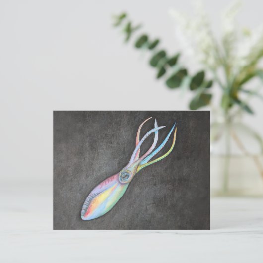 Rainbow Squid Briefkaart (Staand voorkant)