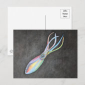 Rainbow Squid Briefkaart (Voorkant / Achterkant)