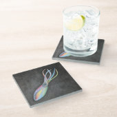 Rainbow Squid Glass Onderzetter Glazen Onderzetter (Schuin)