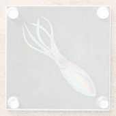 Rainbow Squid Glass Onderzetter Glazen Onderzetter (Achterkant)