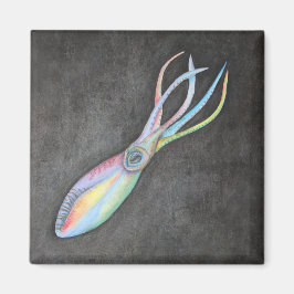 Rainbow Squid Magnet