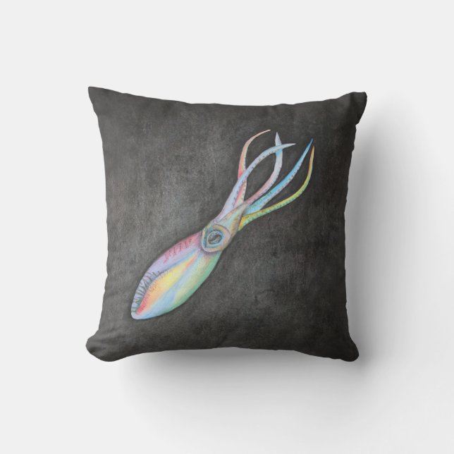Rainbow Squid Pillow Kussen (Voorkant)